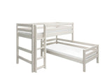FLEXA Classic Mid Sleeper Bed with straight ladder, Solid Pine/Birch Plywood, 90x200 cm