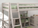 FLEXA Classic High Sleeper Bed with Slanting Ladder 140x200 cm