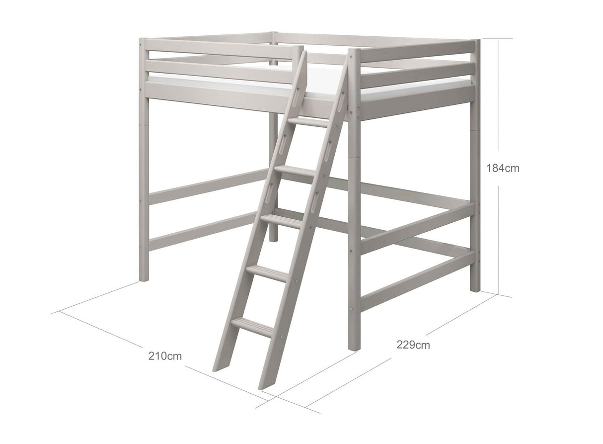 FLEXA Classic High Sleeper Bed with Slanting Ladder 140x200 cm