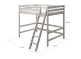 FLEXA Classic High Sleeper Bed with Slanting Ladder 140x200 cm