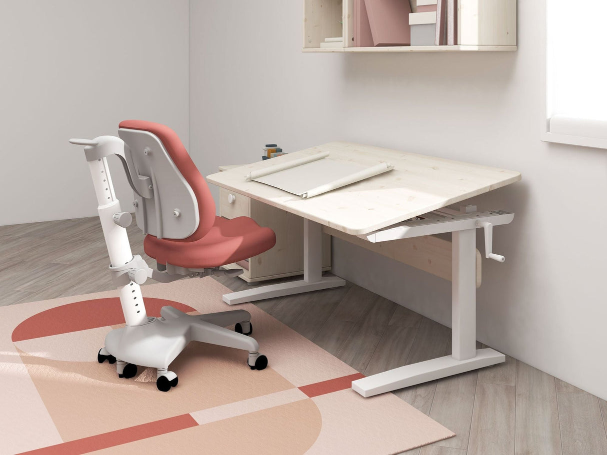FLEXA Adjustable Study desk, Solid Pine/Metal