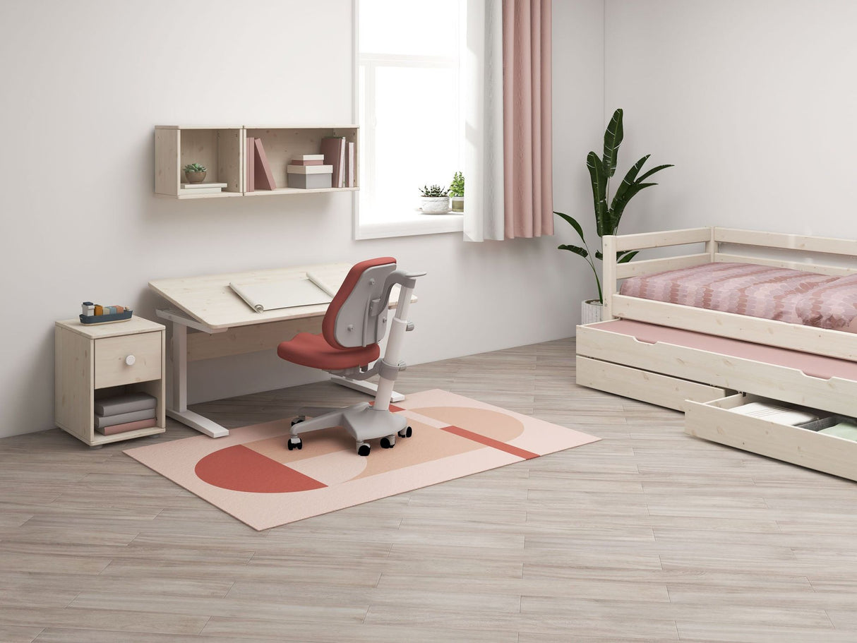 FLEXA Adjustable Study desk, Solid Pine/Metal
