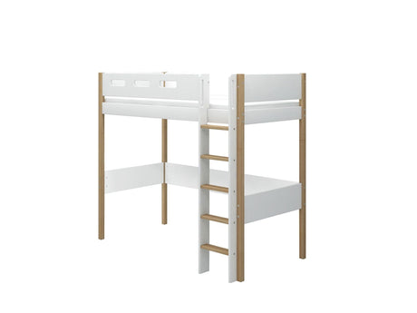 FLEXA Nor High Sleeper Bed, MDF/Solid oak, 90x200 cm