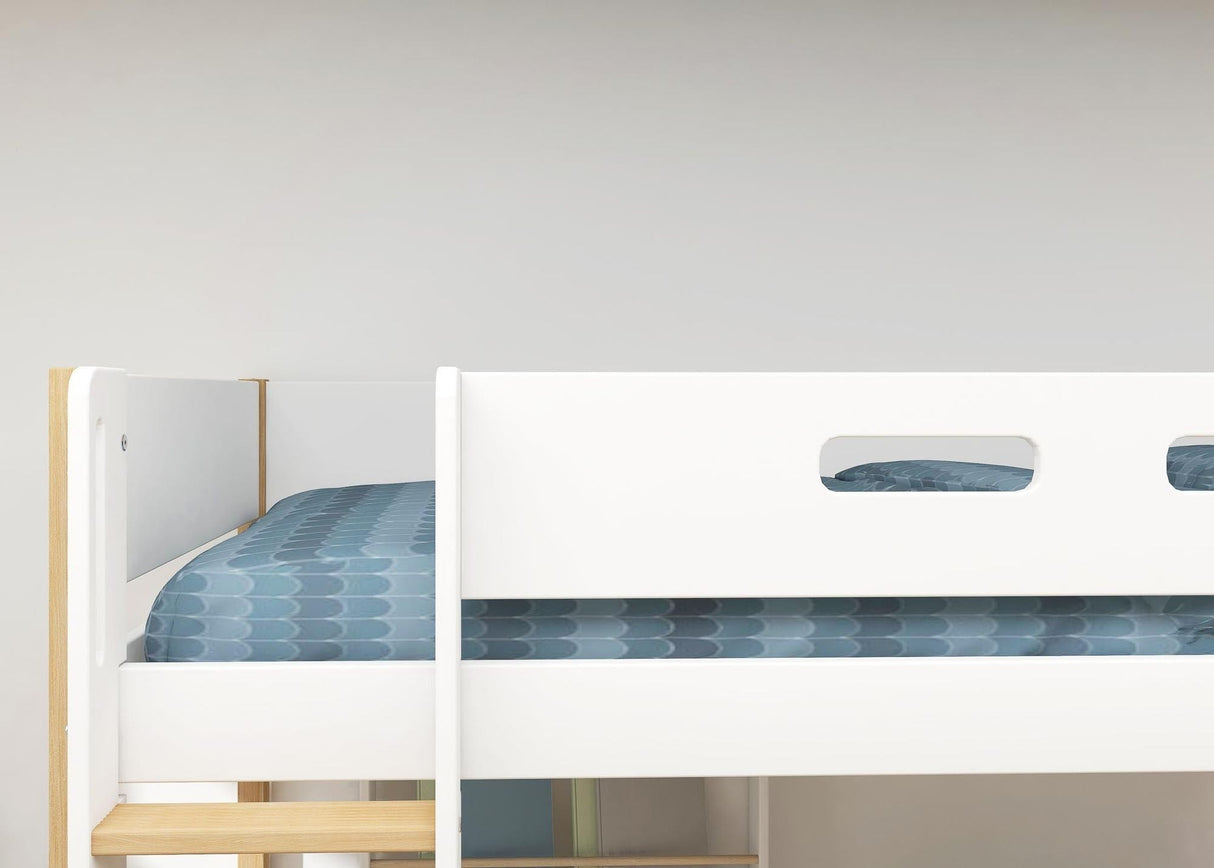FLEXA Nor High Sleeper Bed, MDF/Solid oak, 90x200 cm