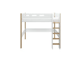 FLEXA Nor High Sleeper Bed, MDF/Solid oak, 90x200 cm