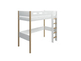 FLEXA Nor High Sleeper Bed, MDF/Solid oak, 90x200 cm