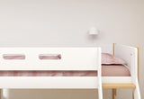 FLEXA Nor Mid Sleeper Bed with slanting ladder, MDF/Solid oak, 90x200 cm