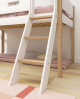 FLEXA Nor Mid Sleeper Bed with slide, MDF/Solid oak, 90x200 cm