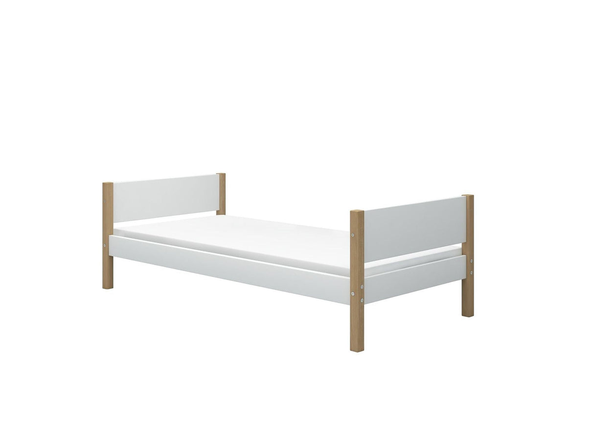 FLEXA Nor Single Bed, MDF/Solid oak, 90x200 cm