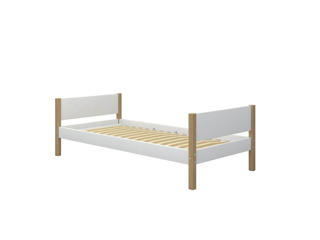 FLEXA Nor Single Bed, MDF/Solid oak, 90x200 cm