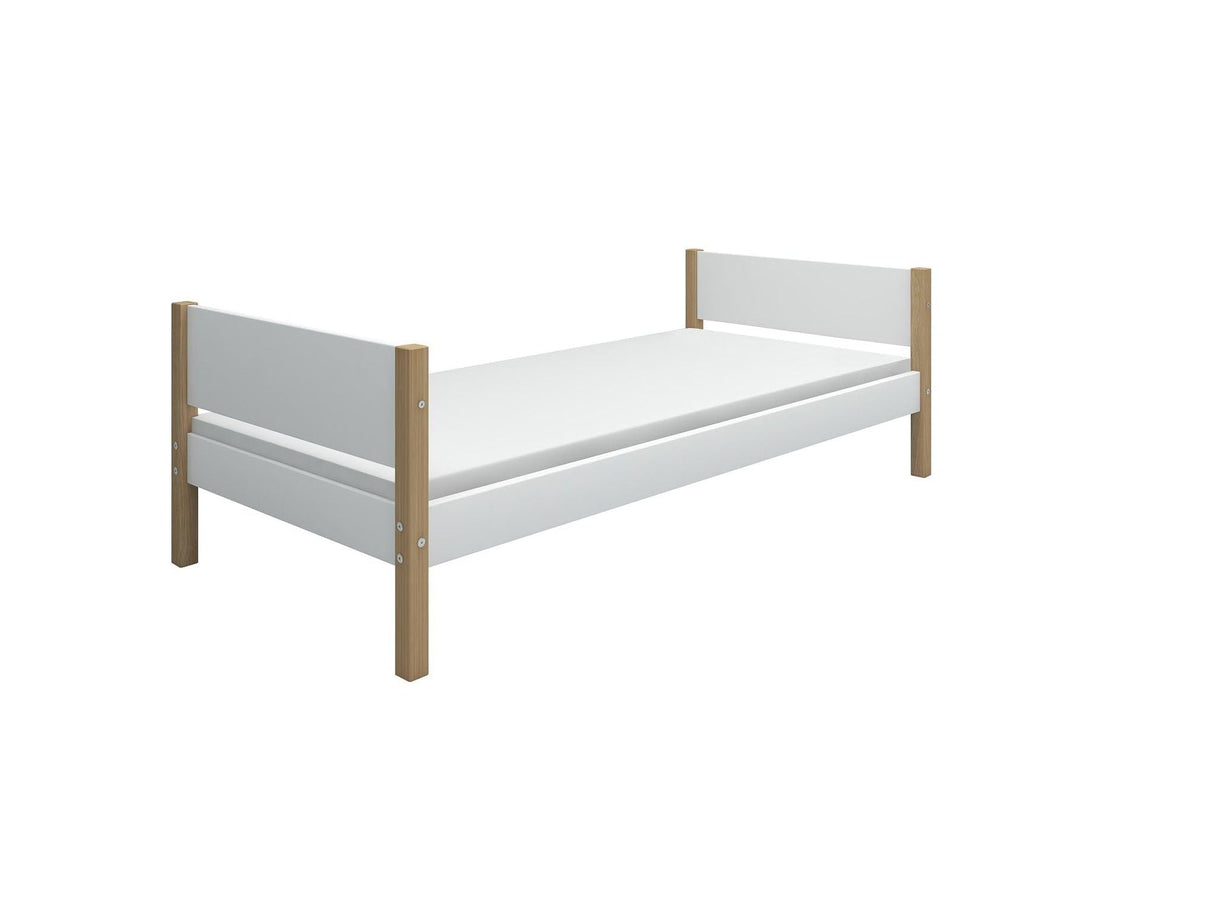 FLEXA Nor Single Bed, MDF/Solid oak, 90x200 cm