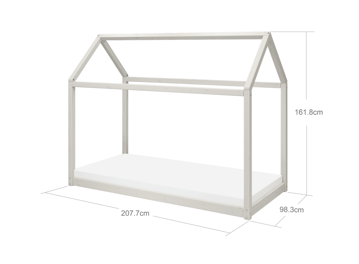 FLEXA Cottage Single Bed, Pine, 90x200 cm