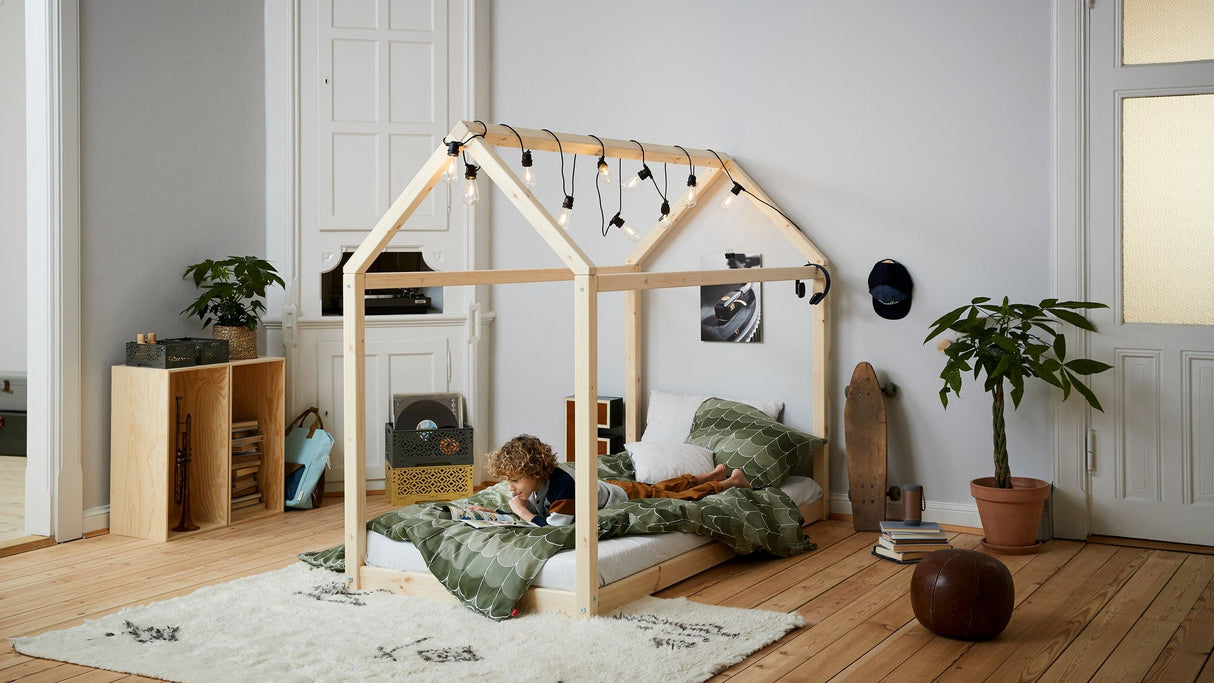 FLEXA Cottage Single Bed, Pine, 90x200 cm