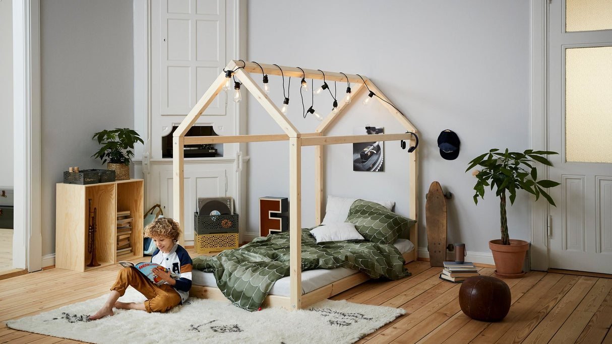 FLEXA Cottage Single Bed, Pine, 90x200 cm