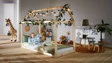 FLEXA Cottage Single Bed, Pine, 90x200 cm