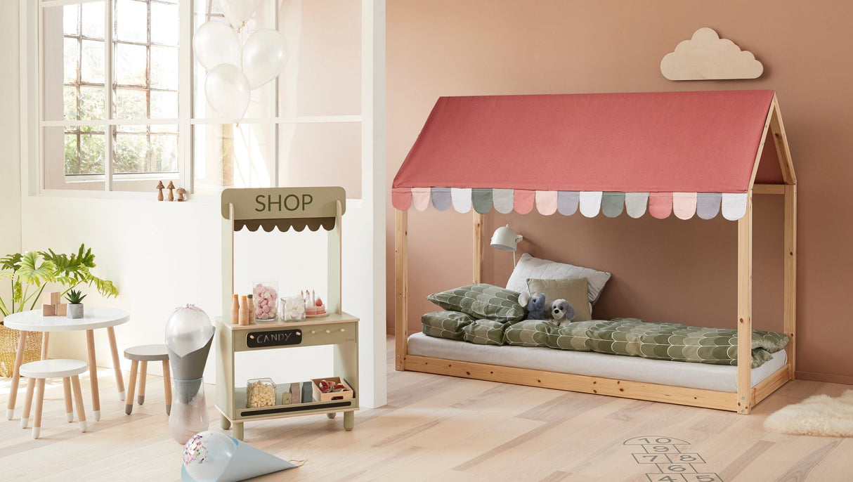 FLEXA Cottage Single Bed, Pine, 90x200 cm