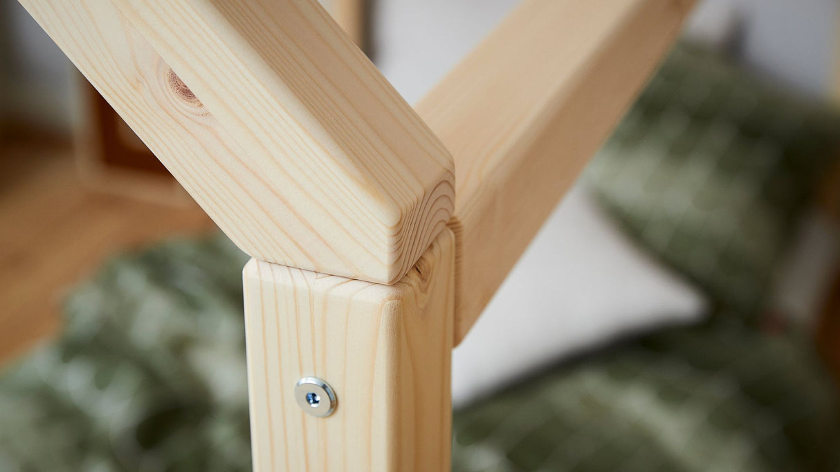 FLEXA Cottage Single Bed, Pine, 90x200 cm