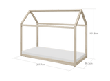 FLEXA Cottage Single Bed, Pine, 90x200 cm