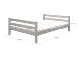 FLEXA Classic Single Bed 140cm, Solid Pine, 140x200 cm