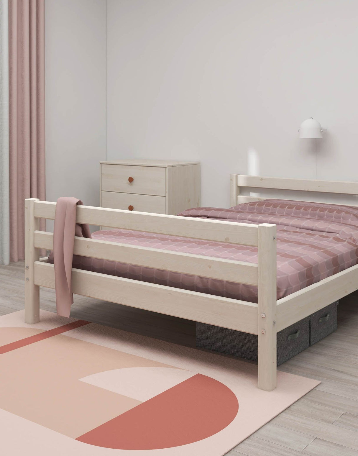 FLEXA Classic Single Bed 140cm, Solid Pine, 140x200 cm