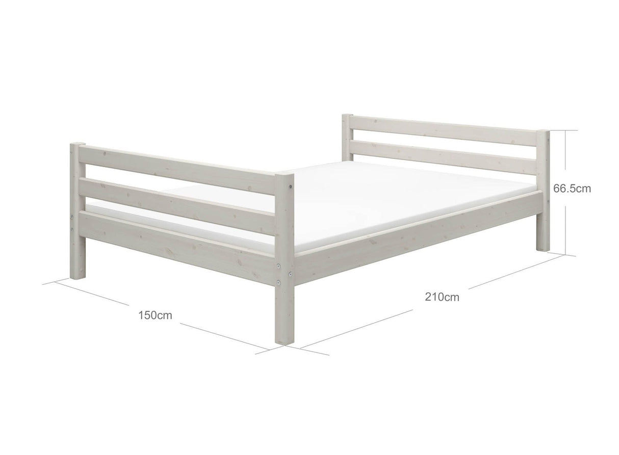 FLEXA Classic Single Bed 140cm, Solid Pine, 140x200 cm