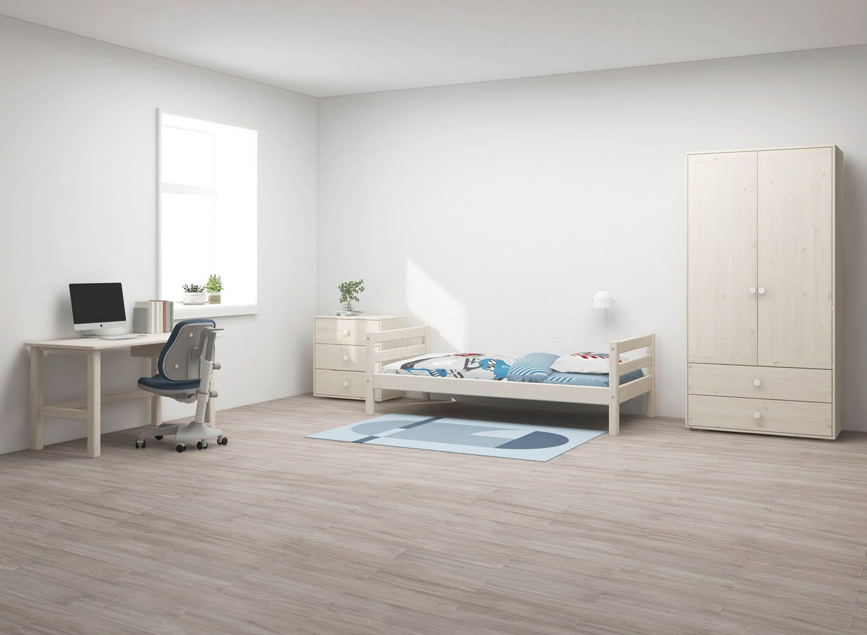 FLEXA Classic Single Bed, Solid Pine/Birch Plywood, 90x200 cm