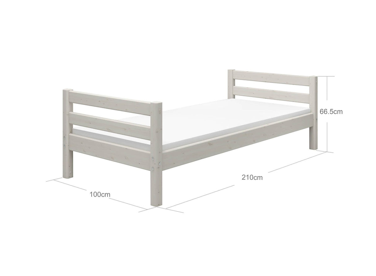 FLEXA Classic Single Bed, Solid Pine/Birch Plywood, 90x200 cm