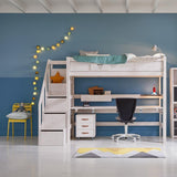 LIFETIME Kidsrooms High Sleeper Desk Bed with Steps