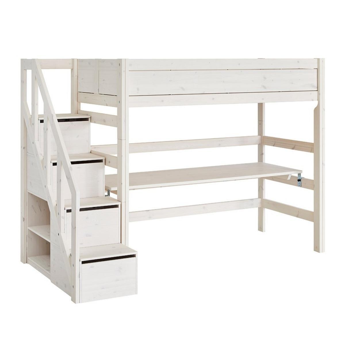 LIFETIME Kidsrooms High Sleeper Desk Bed with Steps