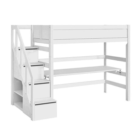 LIFETIME Kidsrooms High Sleeper Desk Bed with Steps