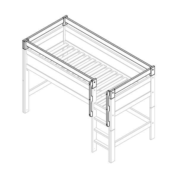 Safety Guard with Front Opening for Straight Ladder