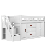 Mid Sleeper Bed 128 cm incl. Storage - Breeze