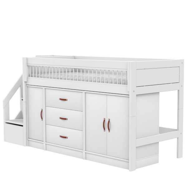 Mid Sleeper Bed 128 cm incl. Storage
