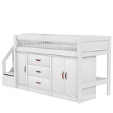 Mid Sleeper Bed 128 cm incl. Storage