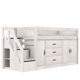 Mid Sleeper Bed 128 cm incl. Storage
