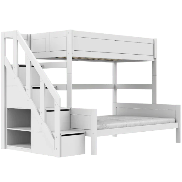 Family Bunk Bed with Staircase 90/140x200 cm