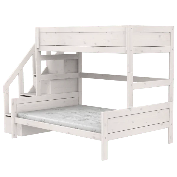 Family Bunk Bed with Staircase 90/140x200 cm