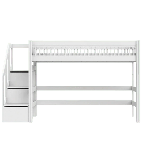 High Sleeper Bed 152 cm with Staircase - Breeze
