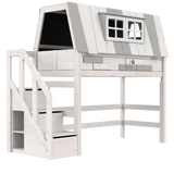 High Sleeper Bed 152 cm with House- My Hangout