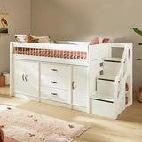 Mid Sleeper Bed 128 cm incl. Storage