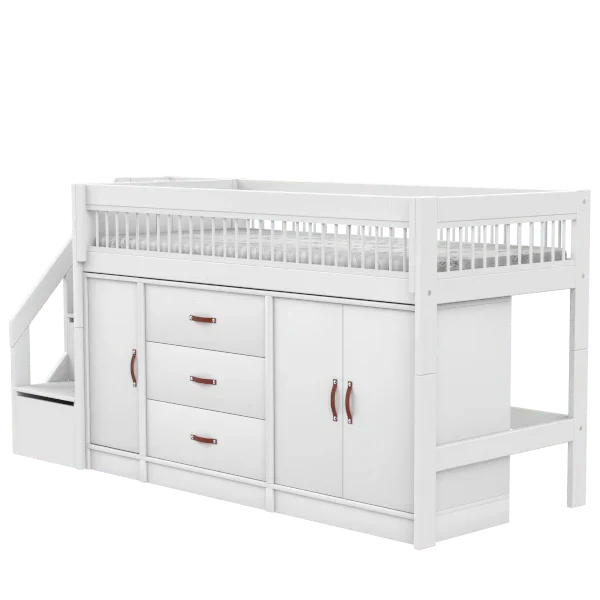 Mid Sleeper Bed 128 cm incl. Storage - Breeze