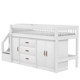 Mid Sleeper Bed 128 cm incl. Storage - Breeze