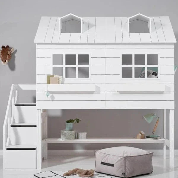 Mid Sleeper Bed 128 cm with House - Lake House