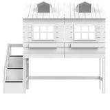 Mid Sleeper Bed 128 cm with House - Lake House
