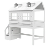 Mid Sleeper Bed 128 cm with House - Lake House