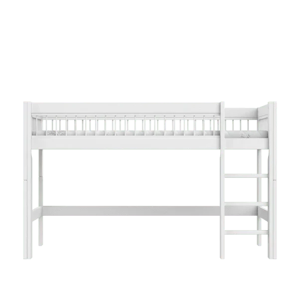 Mid Sleeper Bed 128 cm with Ladder - Breeze