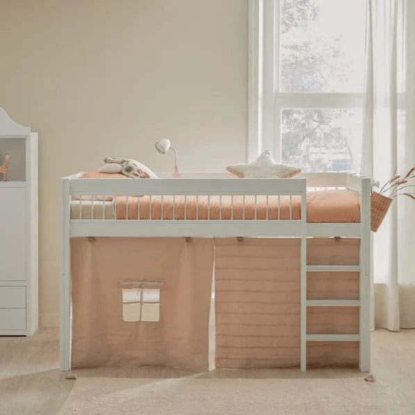 Mid Sleeper Bed 128 cm with Ladder - Breeze