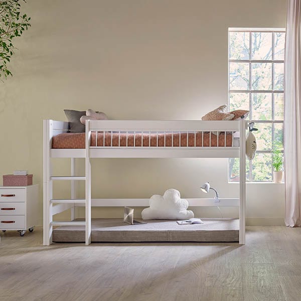 Mid Sleeper Bed 128 cm with Ladder - Breeze