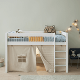 Mid Sleeper Bed 128 cm with Ladder - Breeze