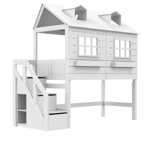 Mid Sleeper Bed 128 cm with House - Lake House
